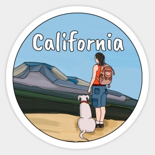 Hiking California Sticker